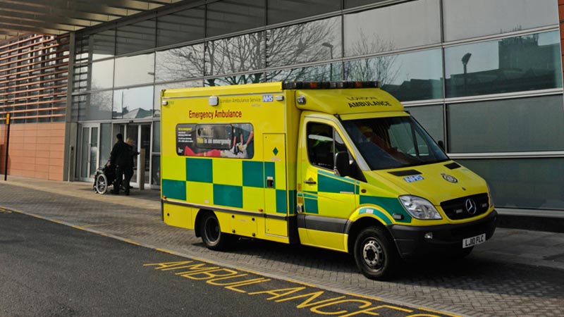 Ambulance outside Capital Hospitals London