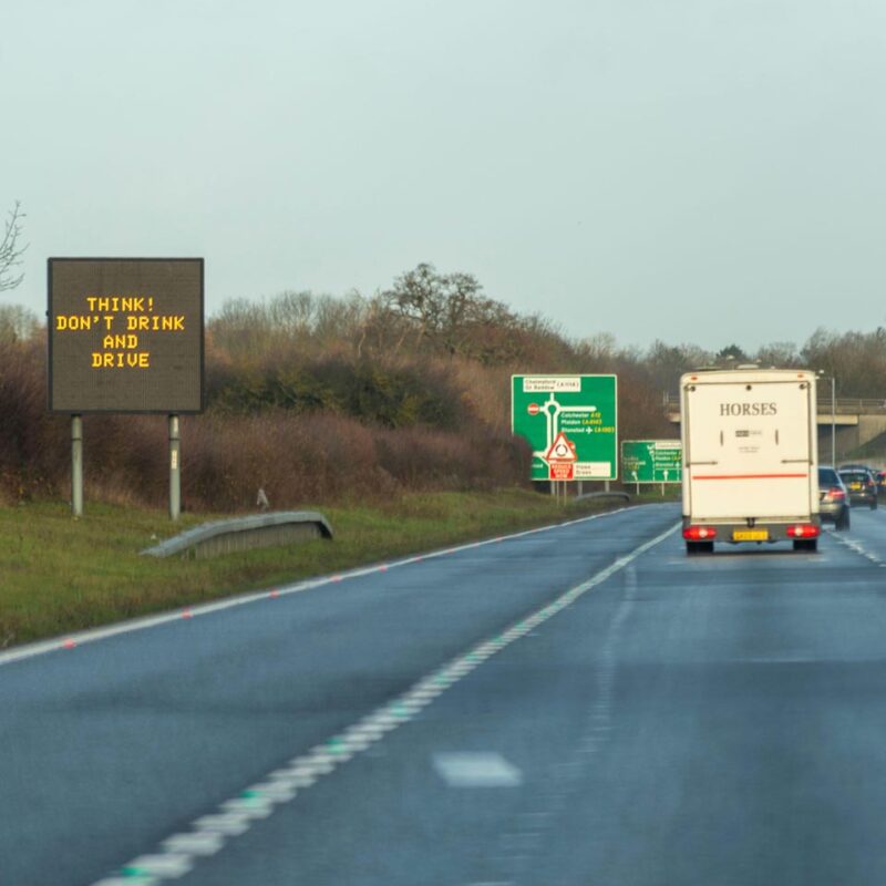 motorway sign - Think! Don't Drink and Drive