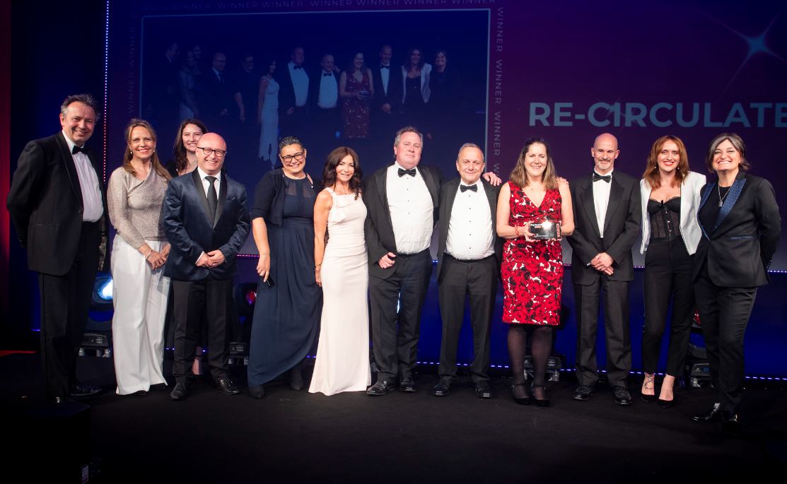 The Rec-circulate team picking up ESG Project of the Year 2023